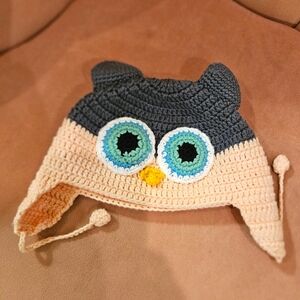 Crocheted Owl Cap